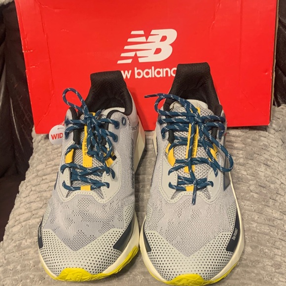 New Balance Gray and Yellow Athletic Sneakers